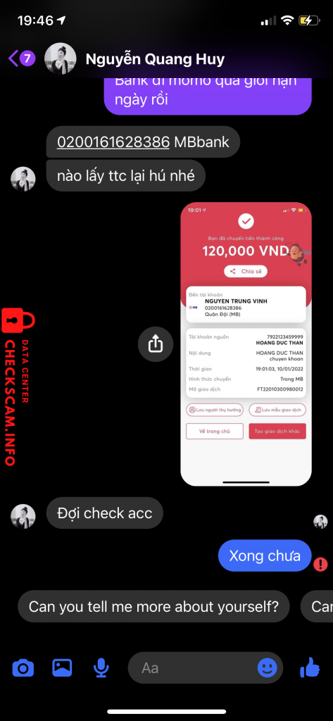 Preuves contre Nguyen Trung Vinh