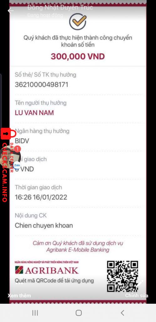 Preuves contre Trương Thị Tố Trinh