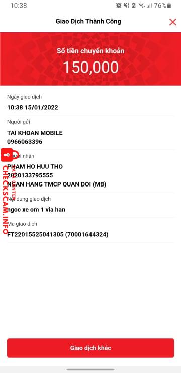 Preuves contre Phạm Hồ Hữu Thọ