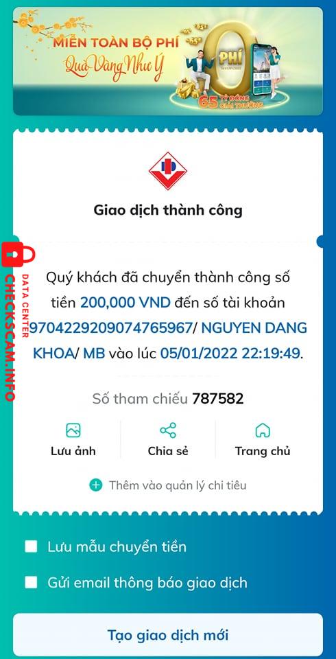 Preuves contre Nguyễn Đăng Khoa