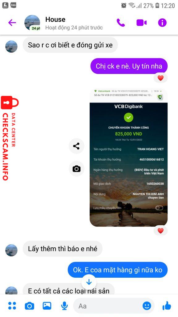 Ebidensya laban sa Trần Hoàng Việt
