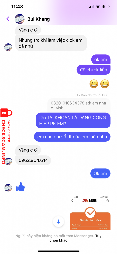 Ebidensya laban sa Đặng Công Hiệp