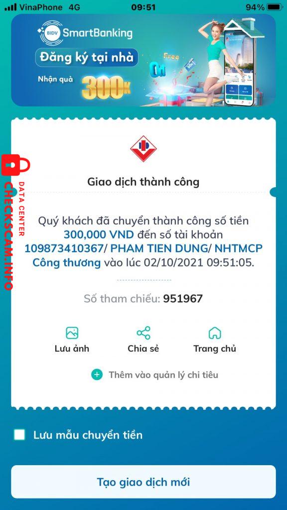 Ebidensya laban sa Phạm Tiến Dũng