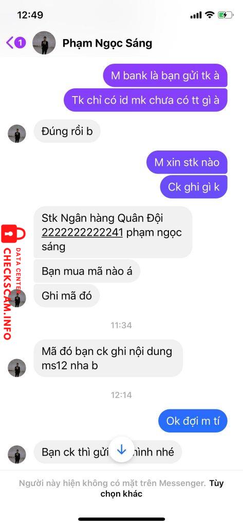 Ebidensya laban sa Phạm Ngọc Sáng