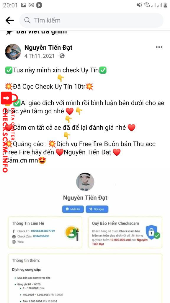 Ebidensya laban sa Nguyễn Tiến Đạt