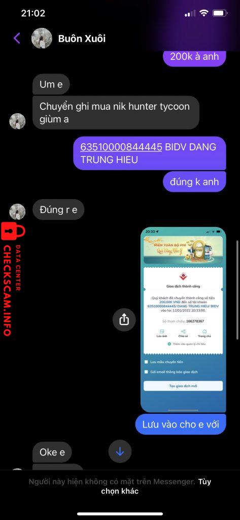 Ebidensya laban sa Đặng Trung Hiếu