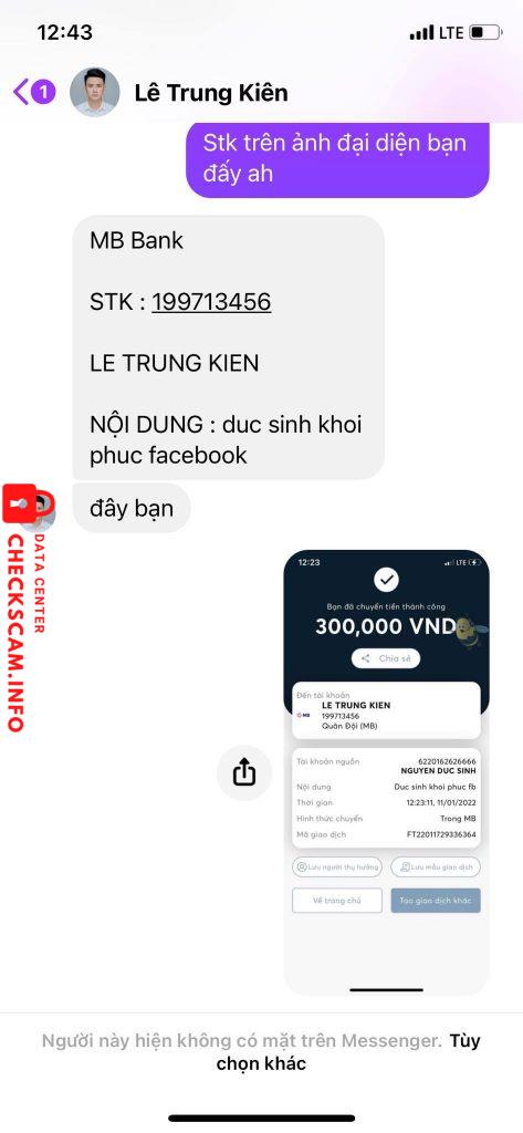 Ebidensya laban sa Lê Trung Kiên