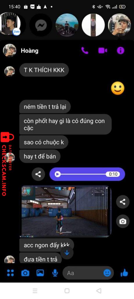 Ebidensya laban sa Ling Nguyên Hoàng – Checkscamm.info Web fake lừa đảo