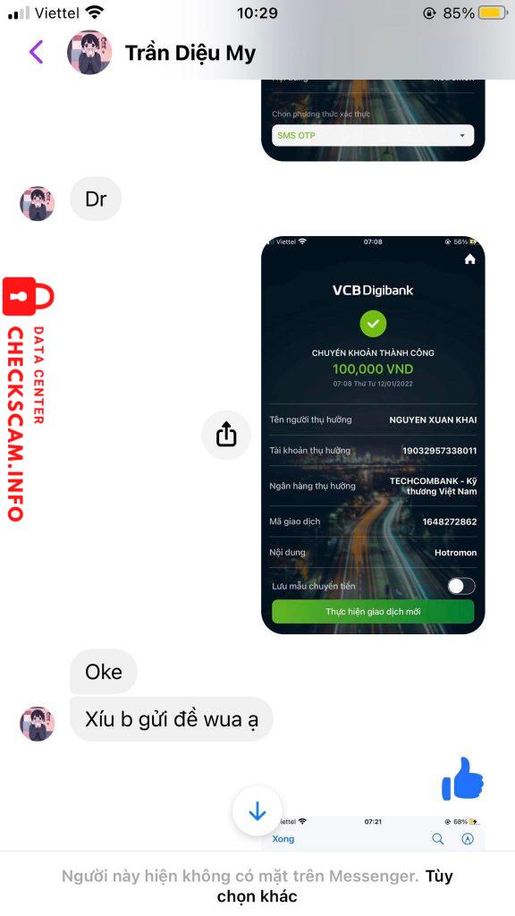 针对的证据 Nguyen Xuan Khai