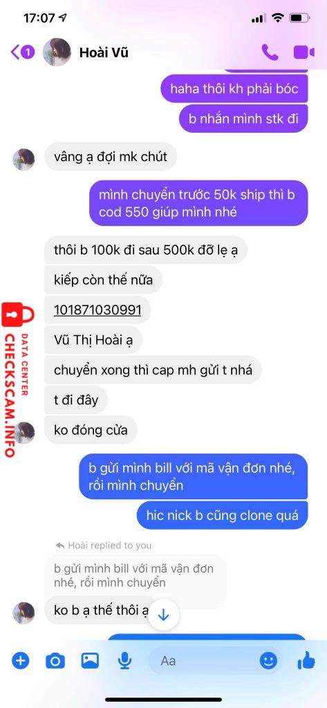Ebidensya laban sa Vũ Thị Hoài