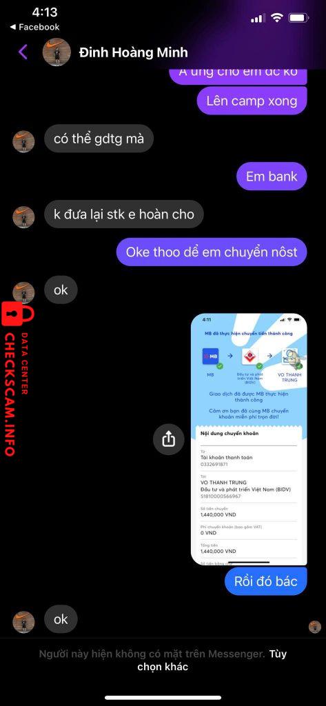 Ebidensya laban sa Vo Thanh Trung