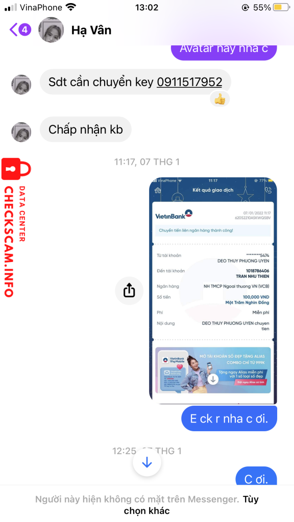 Ebidensya laban sa Tran Nhu Thien