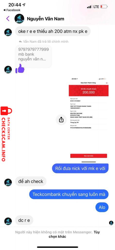 Ebidensya laban sa Nguyễn Văn Nam