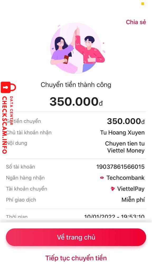 Ebidensya laban sa Tu Hoang Xuyen