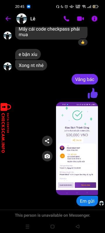 Ebidensya laban sa Lê Cường Quốc