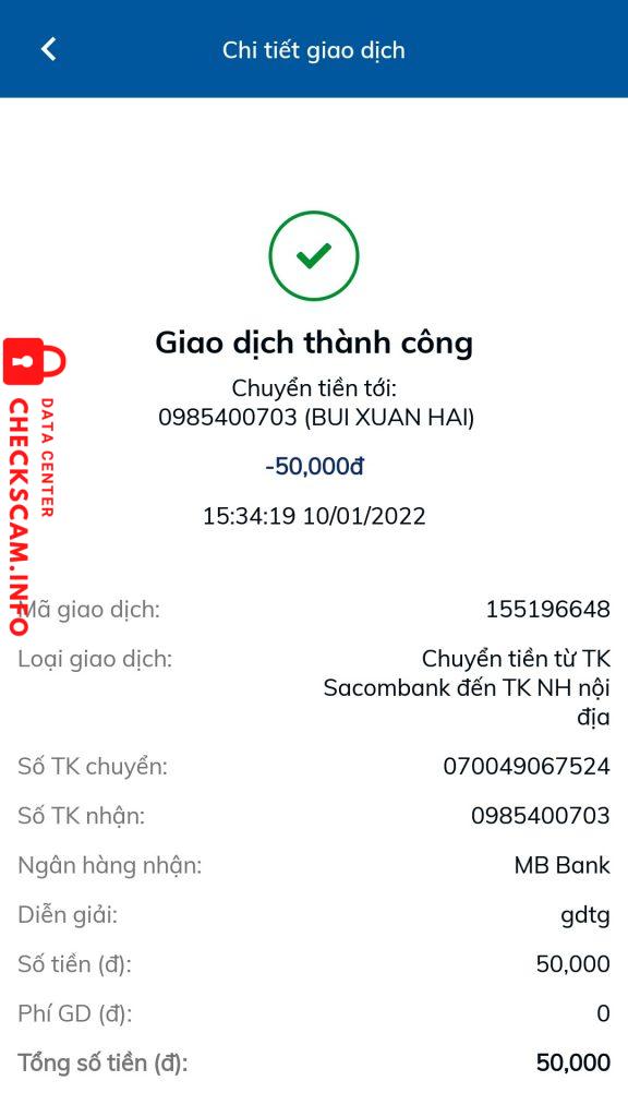 Ebidensya laban sa Bùi Xuân Hải