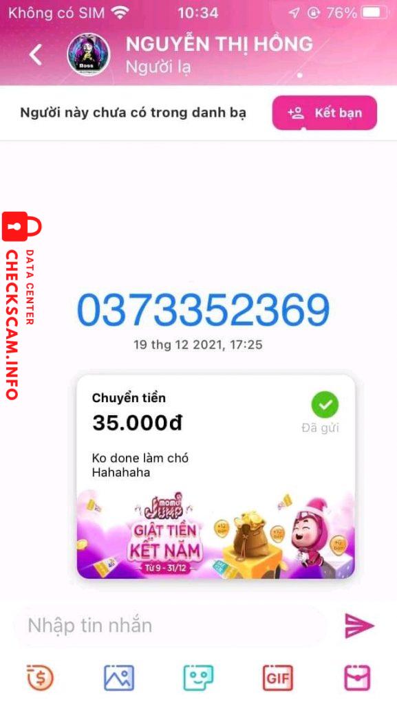 Ebidensya laban sa Nguyễn Thị Hồng