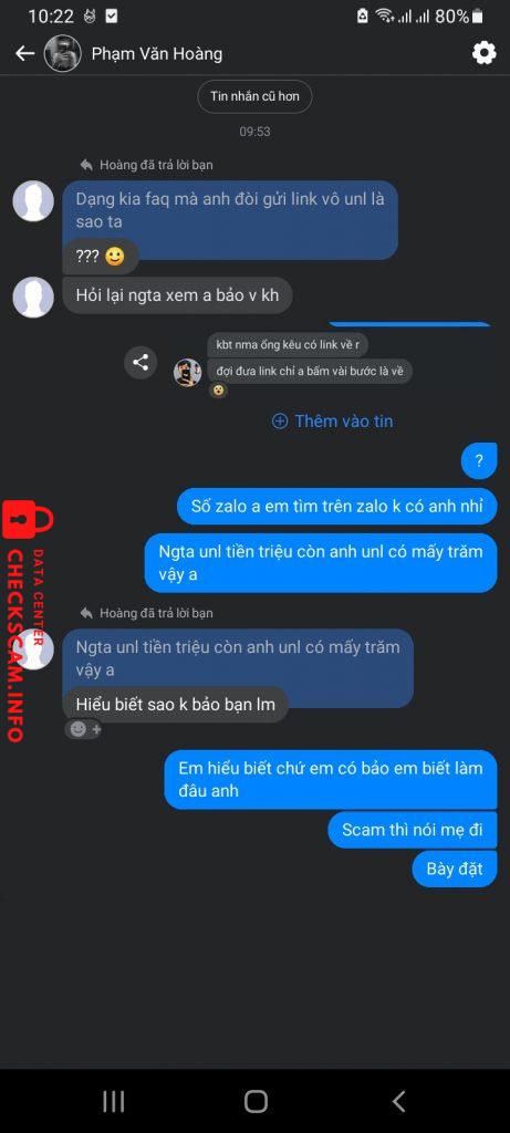 Ebidensya laban sa Phạm Văn Hoàng