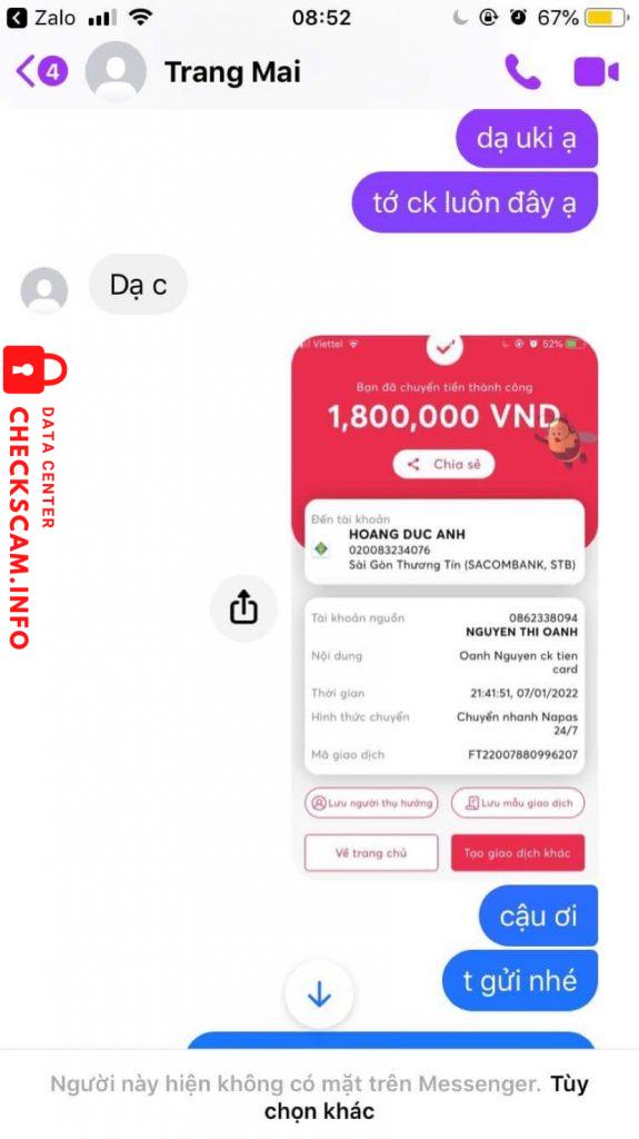 Ebidensya laban sa Hoang Duc Anh