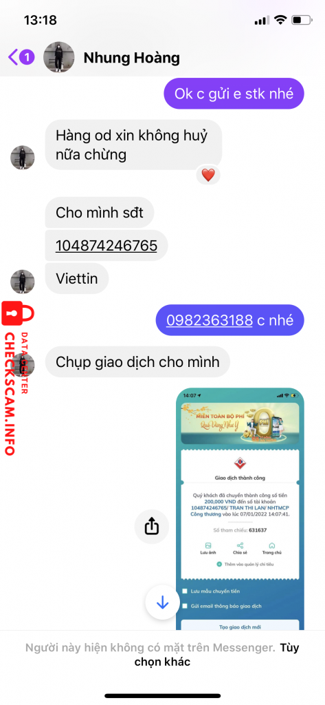 Ebidensya laban sa Tran Thi Lan