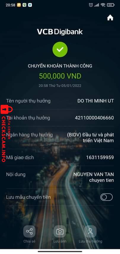 Ebidensya laban sa Đỗ Thụ Minh Út