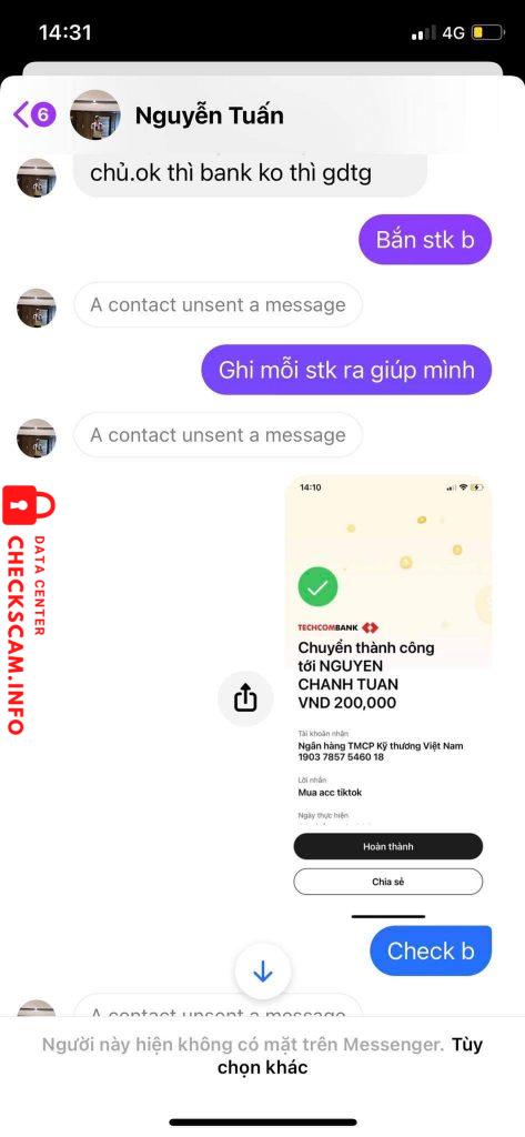 Preuves contre Nguyễn Chánh Tuấn