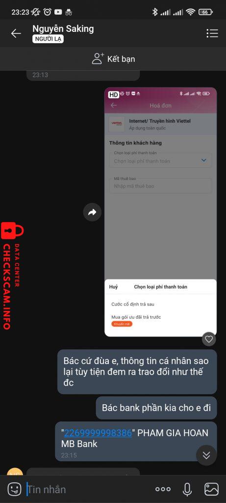 Preuves contre Saking Nguyễn