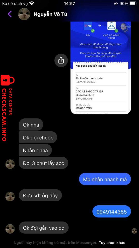 Preuves contre Cao Le Ngoc Hieu