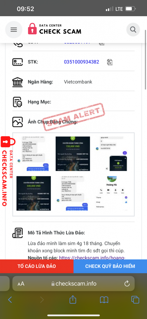 Ebidensya laban sa Hoàng Việt Hà