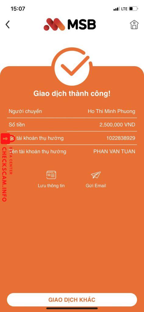 Ebidensya laban sa Phan Van Tuan