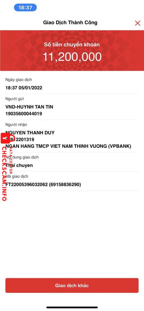 ဆန့်ကျင်သက်သေ Nguyen Thanh Duy