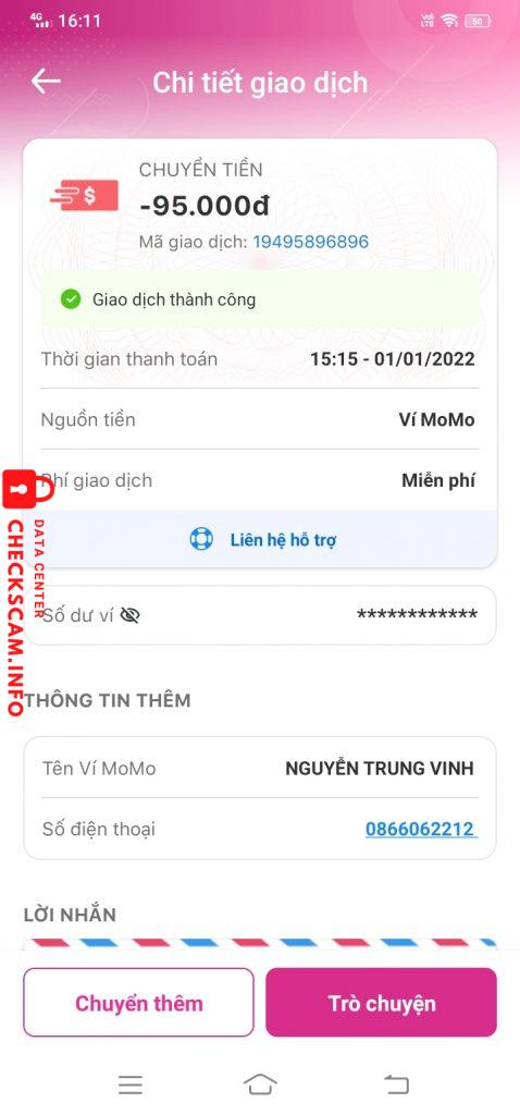 针对的证据 Nguyễn Trung Vinh