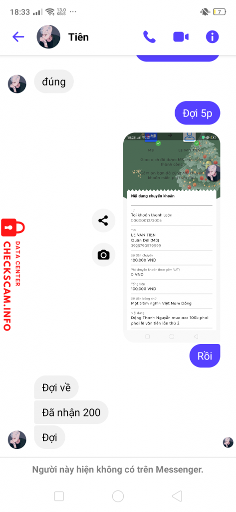 Ebidensya laban sa Lê Văn Tiên