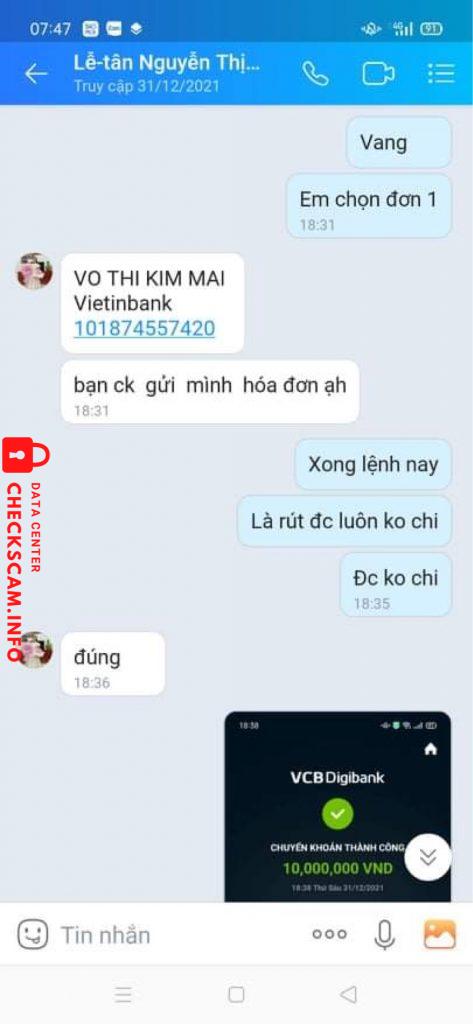 针对的证据 Vo Thi Kim Mai