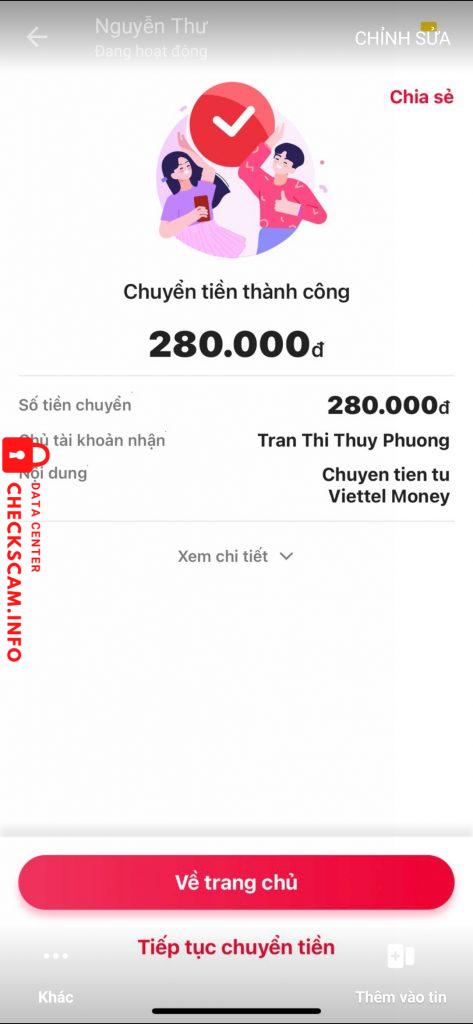 针对的证据 Tran Thi Thuy Phuong