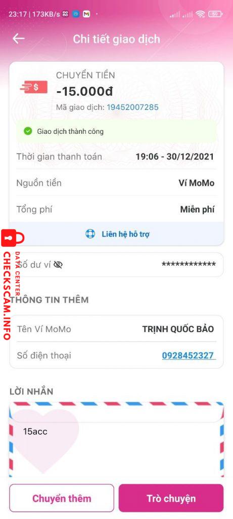 针对的证据 Tran Quoc Bao