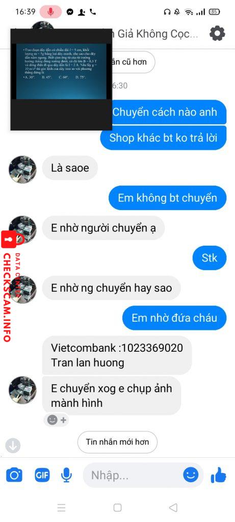 Ebidensya laban sa Tran Lan Huong