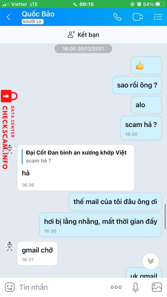 Preuves contre Trinh Quoc Bao