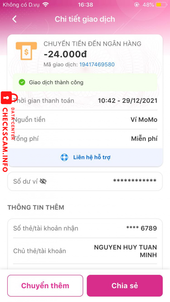 Preuves contre Nguyen Huynh Tuan Minh