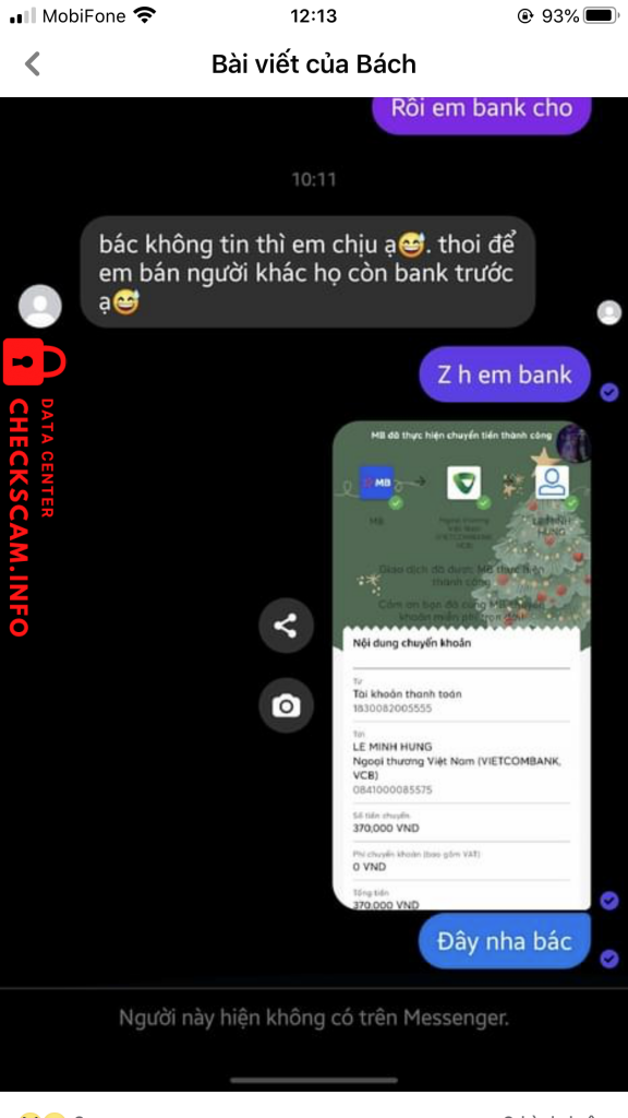 Ebidensya laban sa Lê Minh Hùng