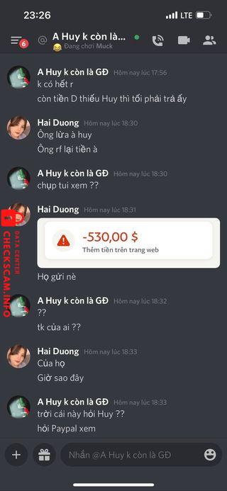 针对的证据 Trần Đình Huy