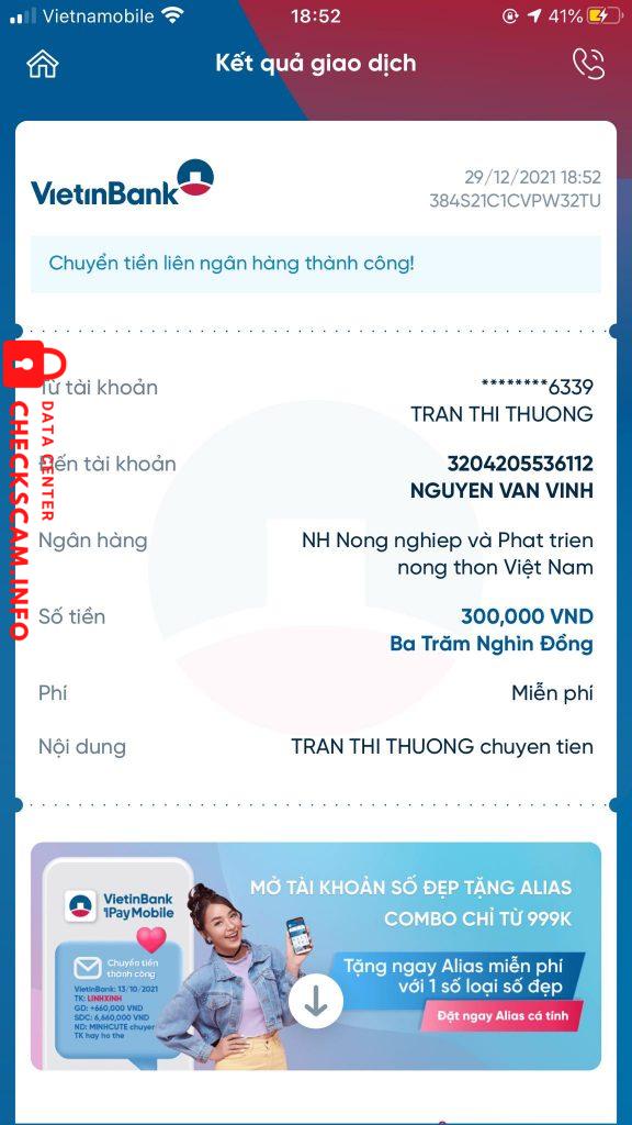 Preuves contre Nguyễn Văn Vinh