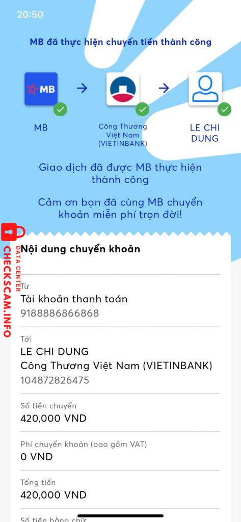Preuves contre Le Chi Dung