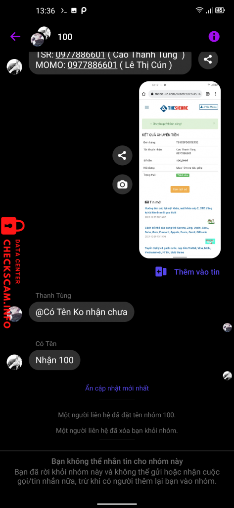 Ebidensya laban sa Cao Thanh Tùng
