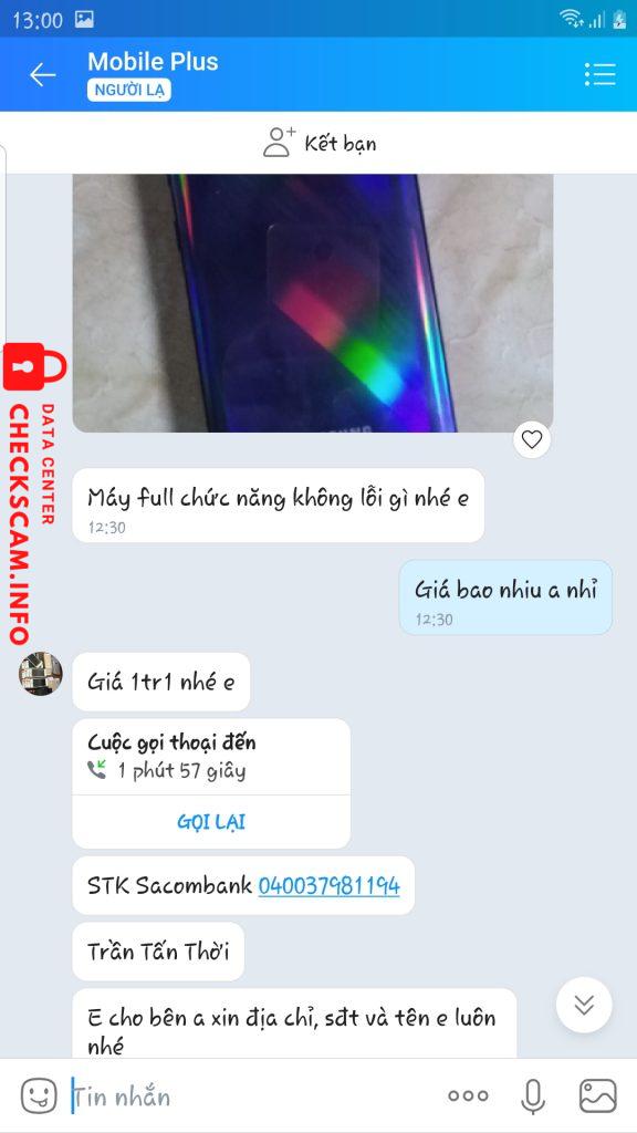 Ebidensya laban sa Trần Tấn Thời