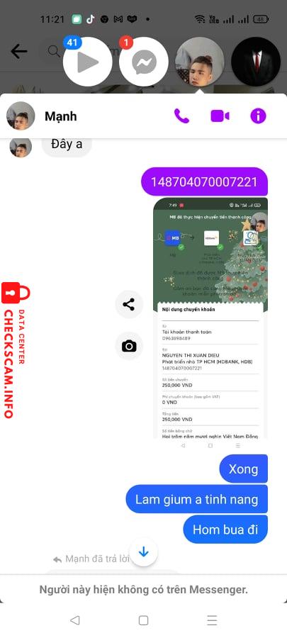 Ebidensya laban sa Nguyễn Thị Xuân Diệu