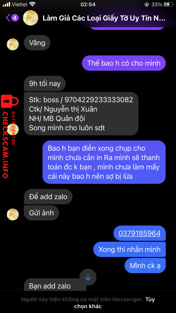 Ebidensya laban sa Nguyễn Thị Xuân