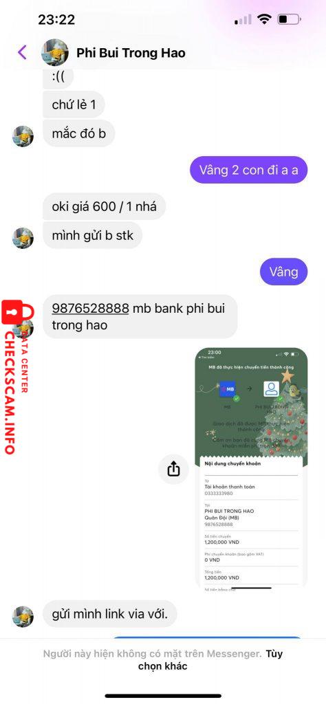 Ebidensya laban sa Phu Bui Trong Hao
