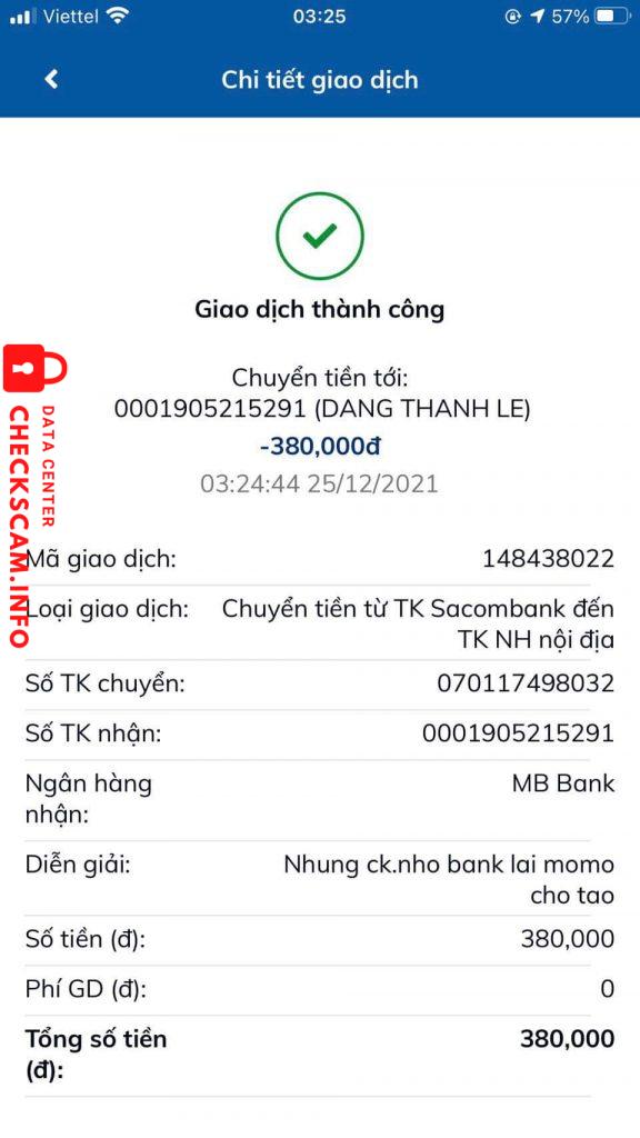 Preuves contre Đặng Thành Lễ