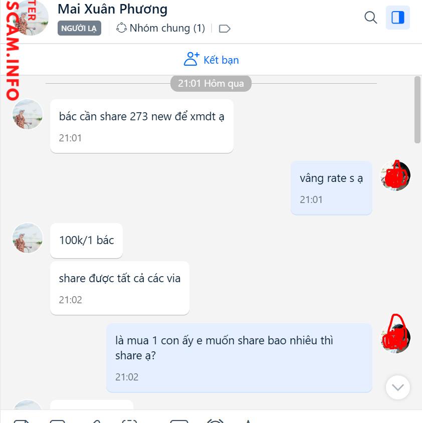 Preuves contre Mai Xuan Phuong